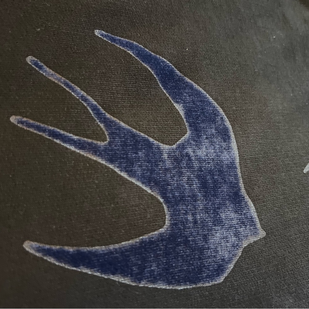 MCQ Alexander McQueen Velvet Swallows Applique Crewneck Sweatshirt (READ DESC!) - Picture 8 of 10